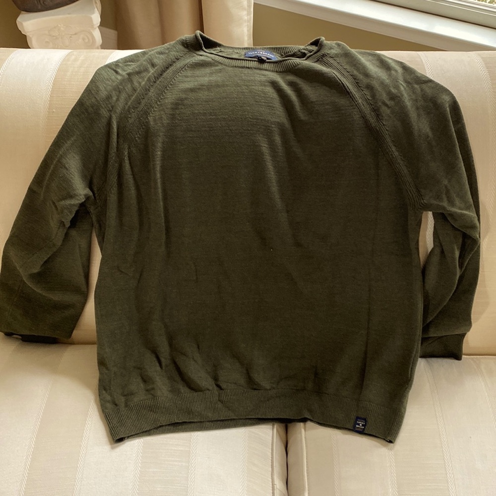 Lucky brand vennes long sleeve green sweater